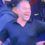 Гестот на Флик ја разбранува јавноста: Германскиот тренер жестоко го прослави победничкиот гол на Барселона (Видео)