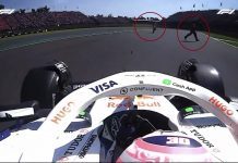 Лосон за малку ќе прегазеше редари за време на трката (Видео)