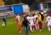 Скандал во српскиот фудбал: Играч суспендиран на една година по ужасната тепачка (Видео)