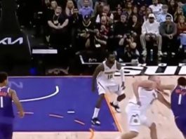 Нов скандал во НБА: Јокиќ доби брутален лакт во брадата, судиите останаа неми (Видео).