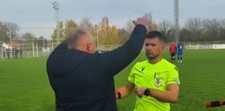 Погледнете го изливот на бес од тренерот во пониските лиги во Хрватска – пцуеше и туркаше судија (Видео)