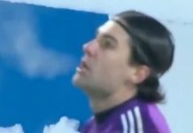 Хрватскиот голман стана сензација: Еве како се загреа на минус девет степени (Видео)