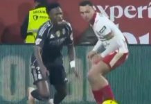 Погледнете како Винисиус се обиде да избори пенал (Видео)