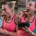 Арјана Сабаленка проба 100 долари вреден хот-дог, нејзината реакција кажува сé (Видео)