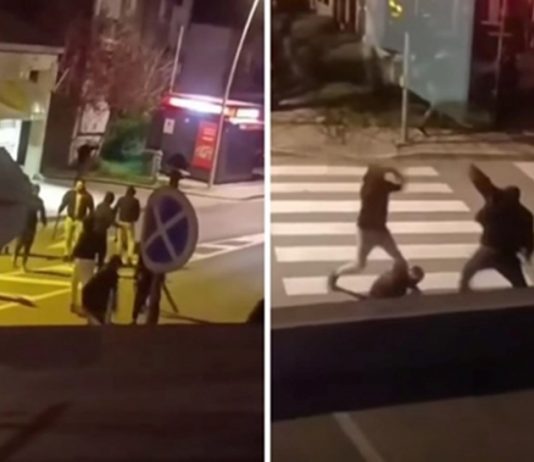 Тепачка меѓу навивачи во Хрватска – се користеа и палки (Видео)