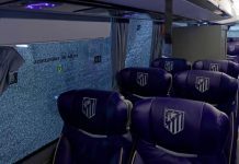 Навивачите на Барселона го скршија автобусот на Атлетико (Видео)