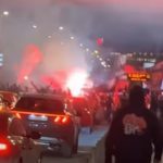 (Видео) „Комити“ вечерва го обоија Скопје во црвено-црно