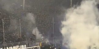 Навивачко лудило во Германија – полицијата на коњи ги растера хулиганите (Видео)