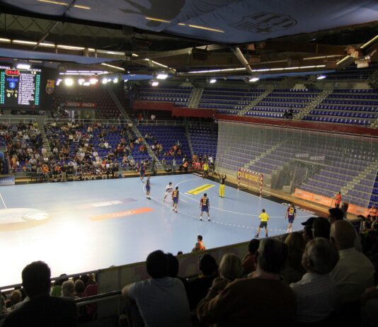ЕХФ опомена за Вардар по инцидентот со Нант - следен прекршок носи казна Indoor handball match at Palau Blaugrana - Barcelona Borges vs H.C. Metalurg Skopje