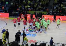 Олимпијакос 92-90 против Фенербахче - Везенков до финалето на Суперкупот на Евролигата Кошаркарски меч Олимпијакос против Фенербахче - Суперкуп Евролига