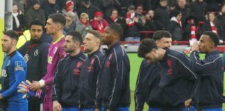 Борнмут го разби Манчестер Јунајтед со 3-0 на Олд Трафорд Фудбалерите на Борнмут пред натпревар во Премиер лигата