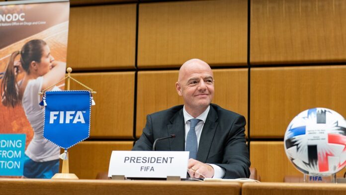 Претседателот на ФИФА, Џани Инфантино Претседателот на ФИФА, Џани Инфантино