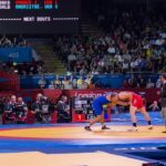 Хајдари со единствената победа во слободен стил на СП во Астана Борба во слободен стил на душек, илустрација